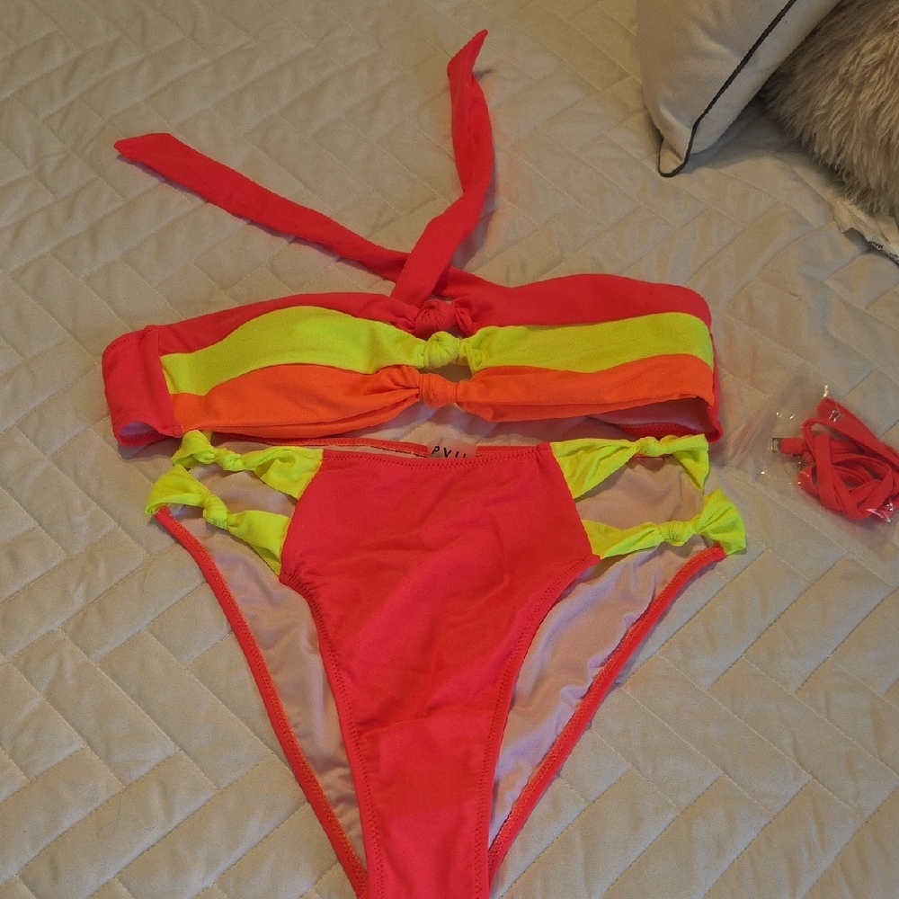 Colorful Neon Bikini Set